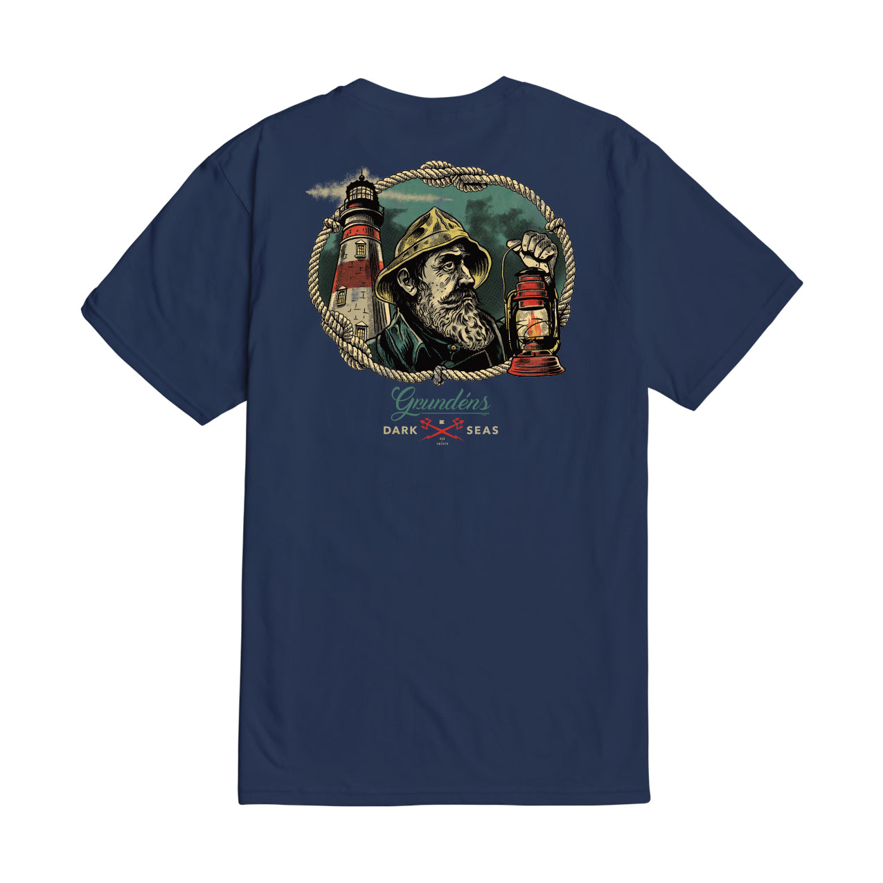 Dark Seas Men's Watchman Premium T-Shirt Navy T-Shirts