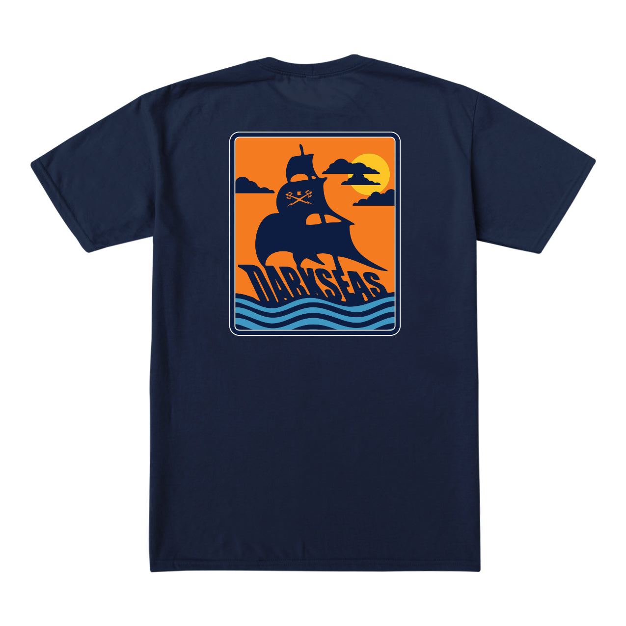 Dark Seas Men's Seven Seasw Tee Navy T-Shirts
