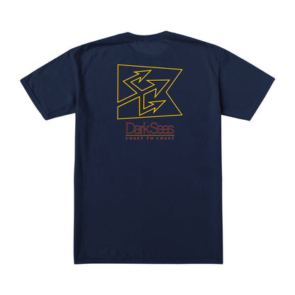 Dark Seas Men's Block Outw Tee Navy T-Shirts