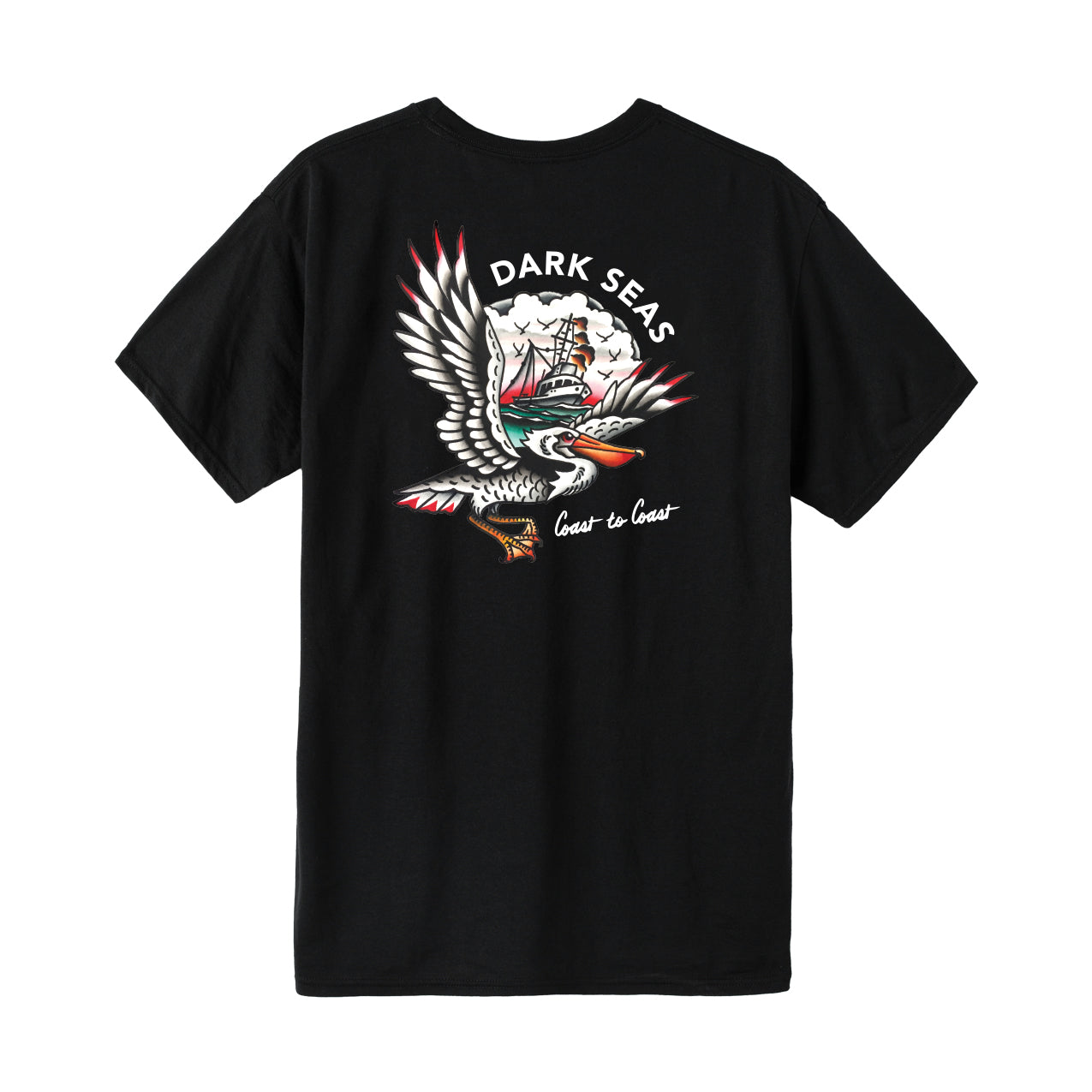 Dark Seas Men's Pelican'S Watchw Tee Black T-Shirts