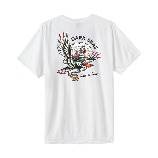 Dark Seas Men's Pelican'S Watchw Tee White T-Shirts