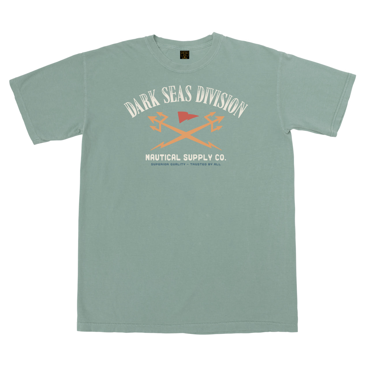 Dark Seas Men's Upright-Tee Frosty Green T-Shirts