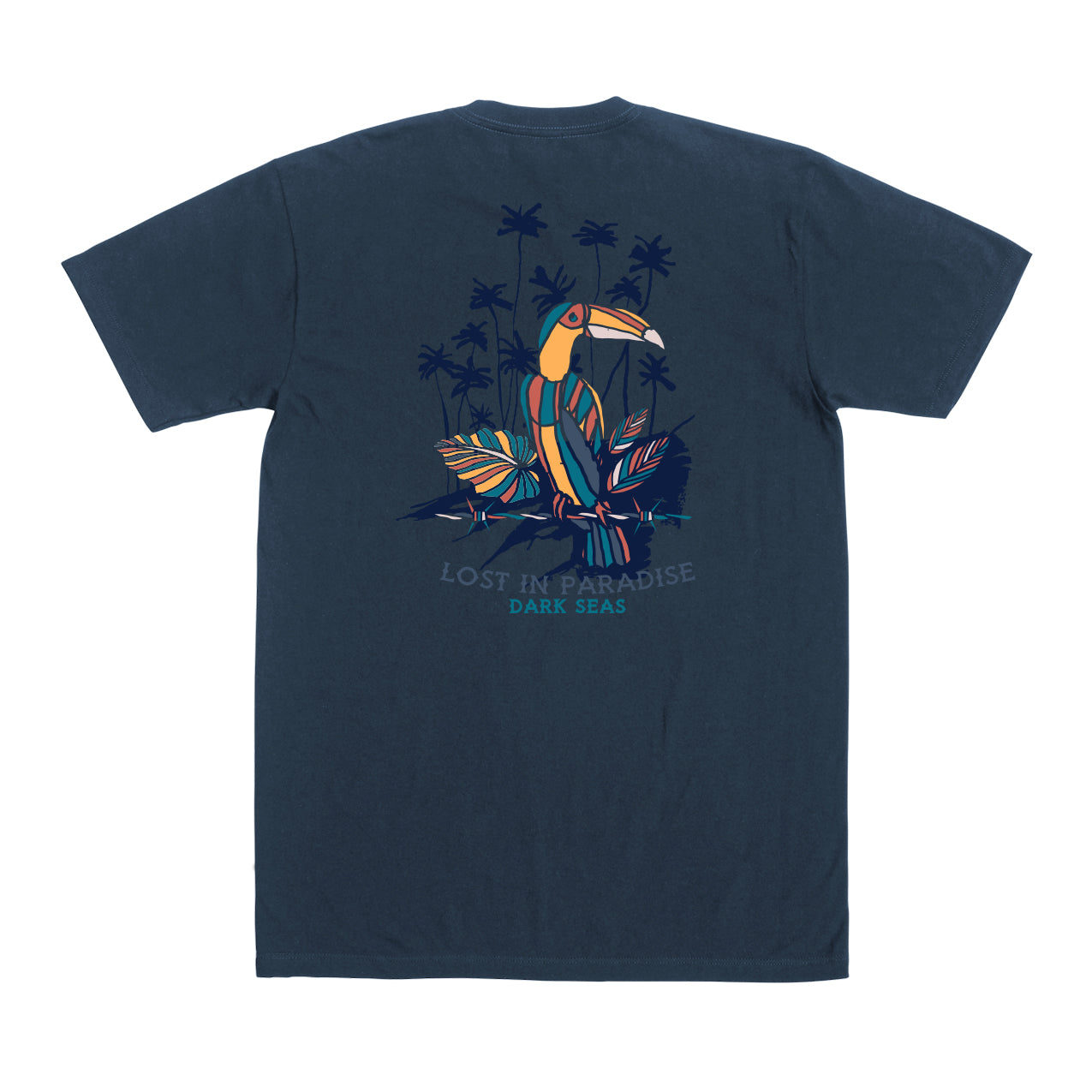 Dark Seas Men's Paradise-Tee Dusty Navy T-Shirts