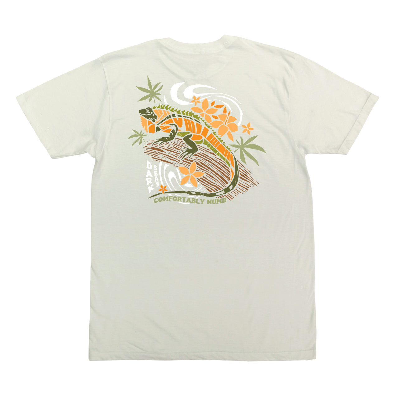 Dark Seas Men's Lazy Lizard-Tee Antique White T-Shirts