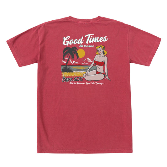 Dark Seas Men's Beachfront-Tee Sunset Coral T-Shirts