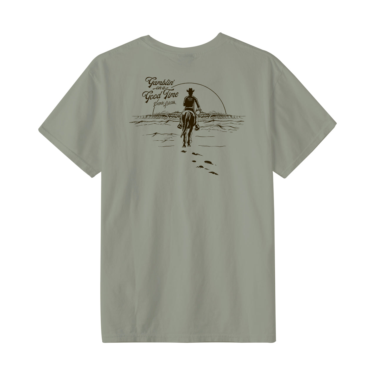 Dark Seas Men's Gamblin'-Tee Oil Green T-Shirts