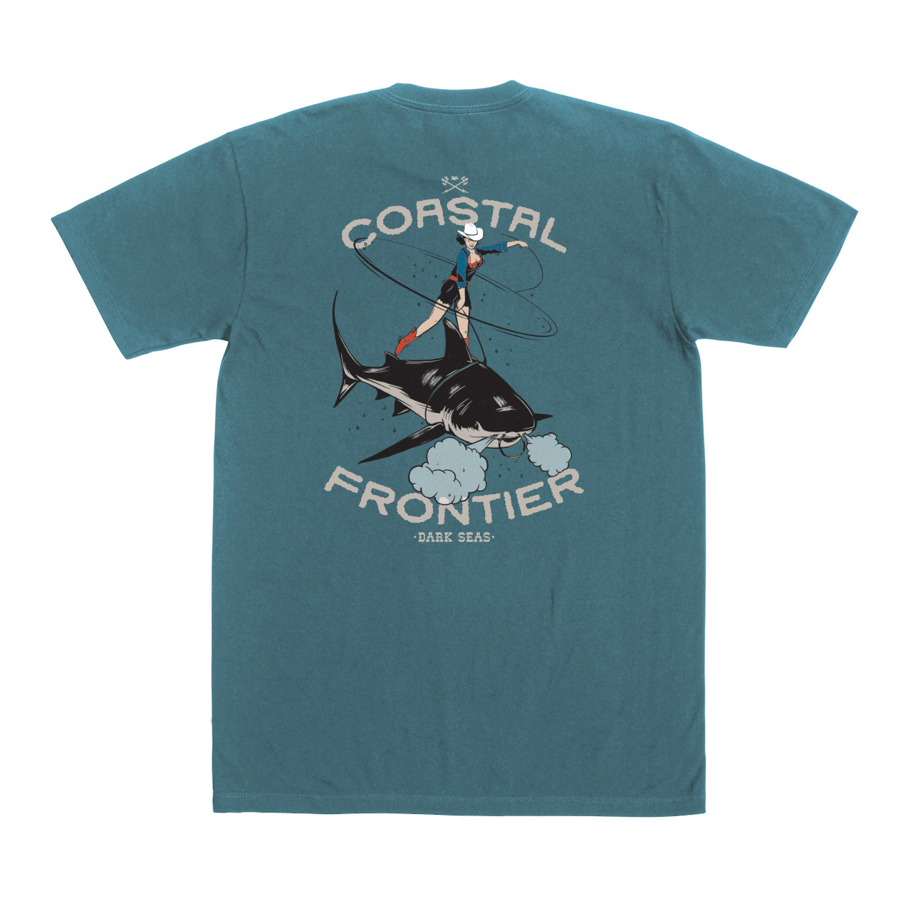 Dark Seas Men's Bull Shark-Tee Blue Fin T-Shirts