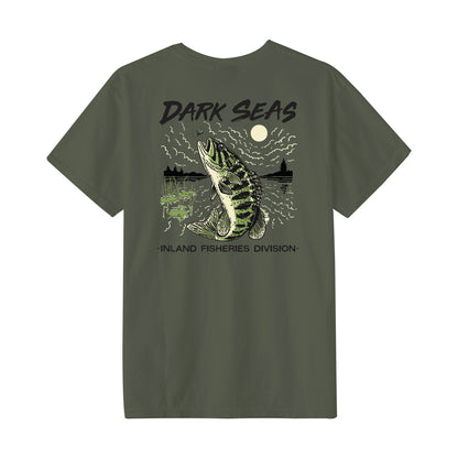 Dark Seas Men's Small Mouth Pigment T-Shirt Bronze Green T-Shirts