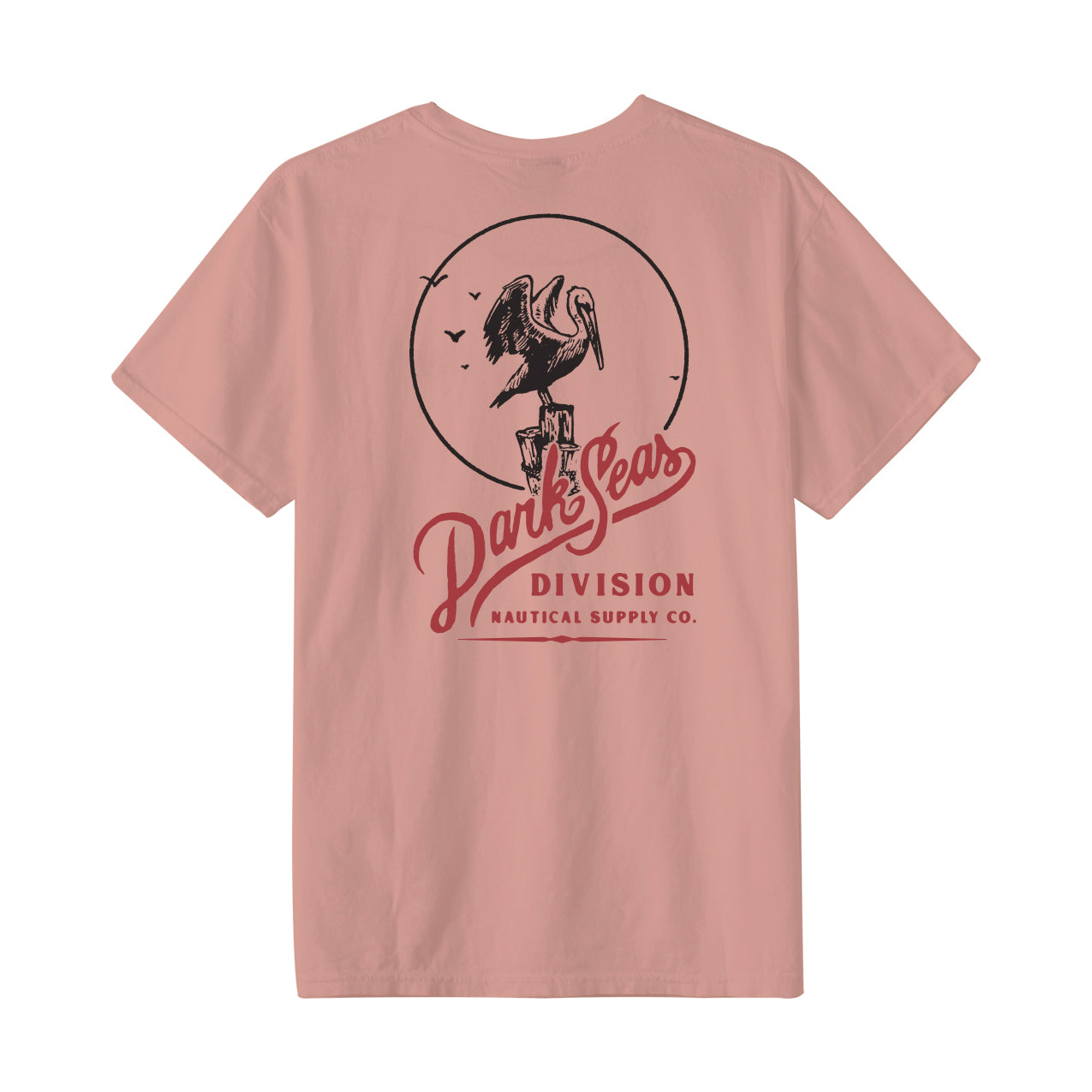 Dark Seas Men's Advocate Pigment T-Shirt Adobe Rose T-Shirts