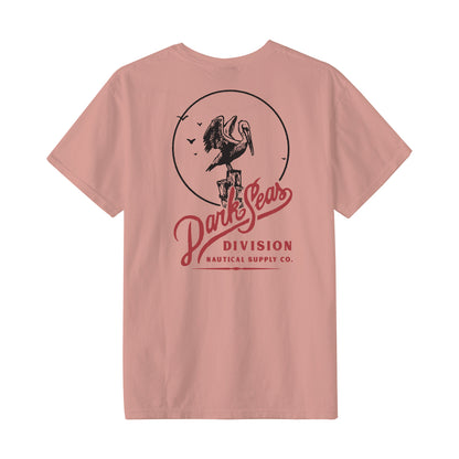 Dark Seas Men's Advocate Pigment T-Shirt Adobe Rose T-Shirts