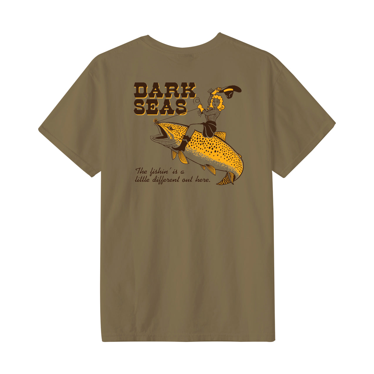 Dark Seas Men's A Little Different Pigment T-Shirt Dried Tobacco T-Shirts