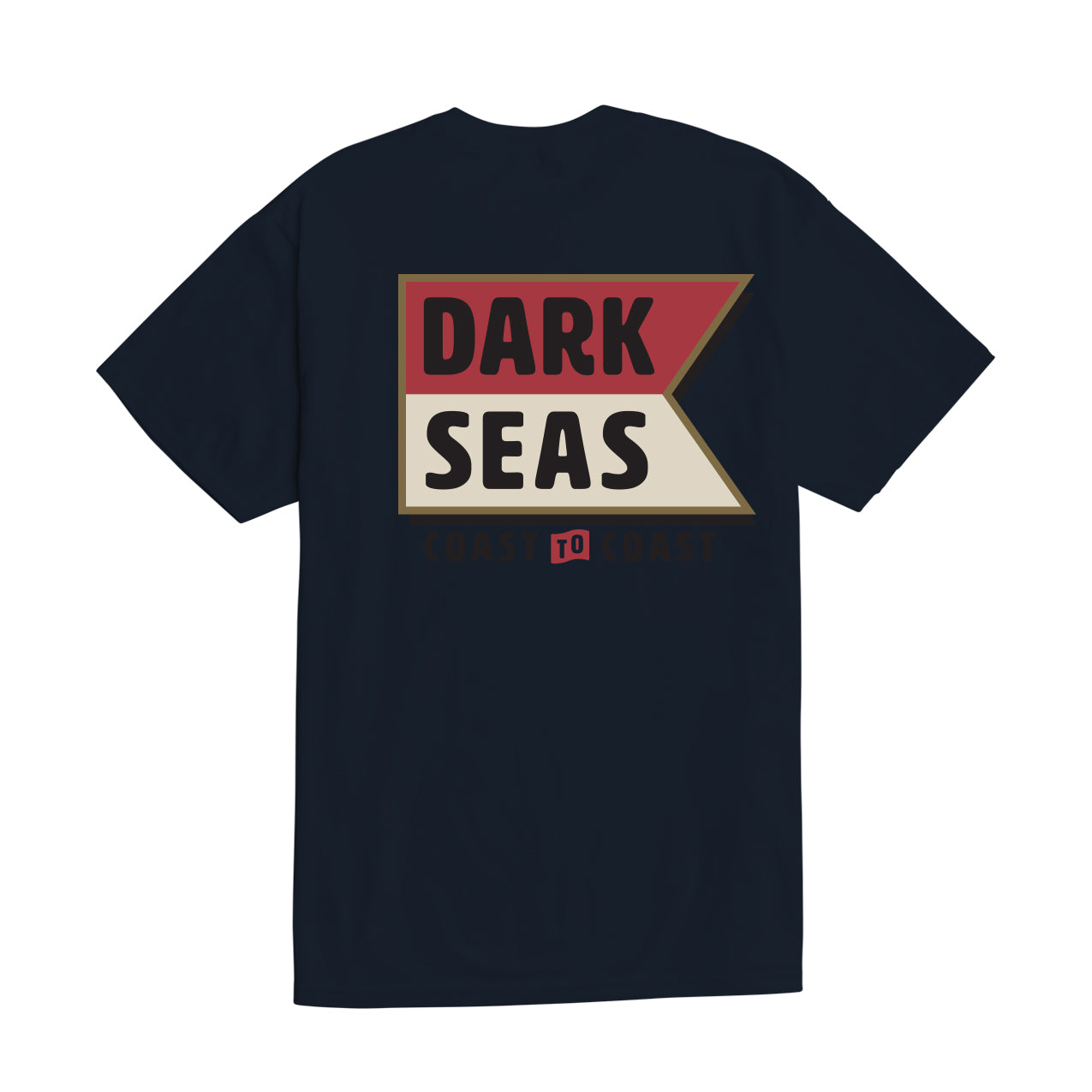 Dark Seas Men's Flagbearer Pkt Tee Navy T-Shirts