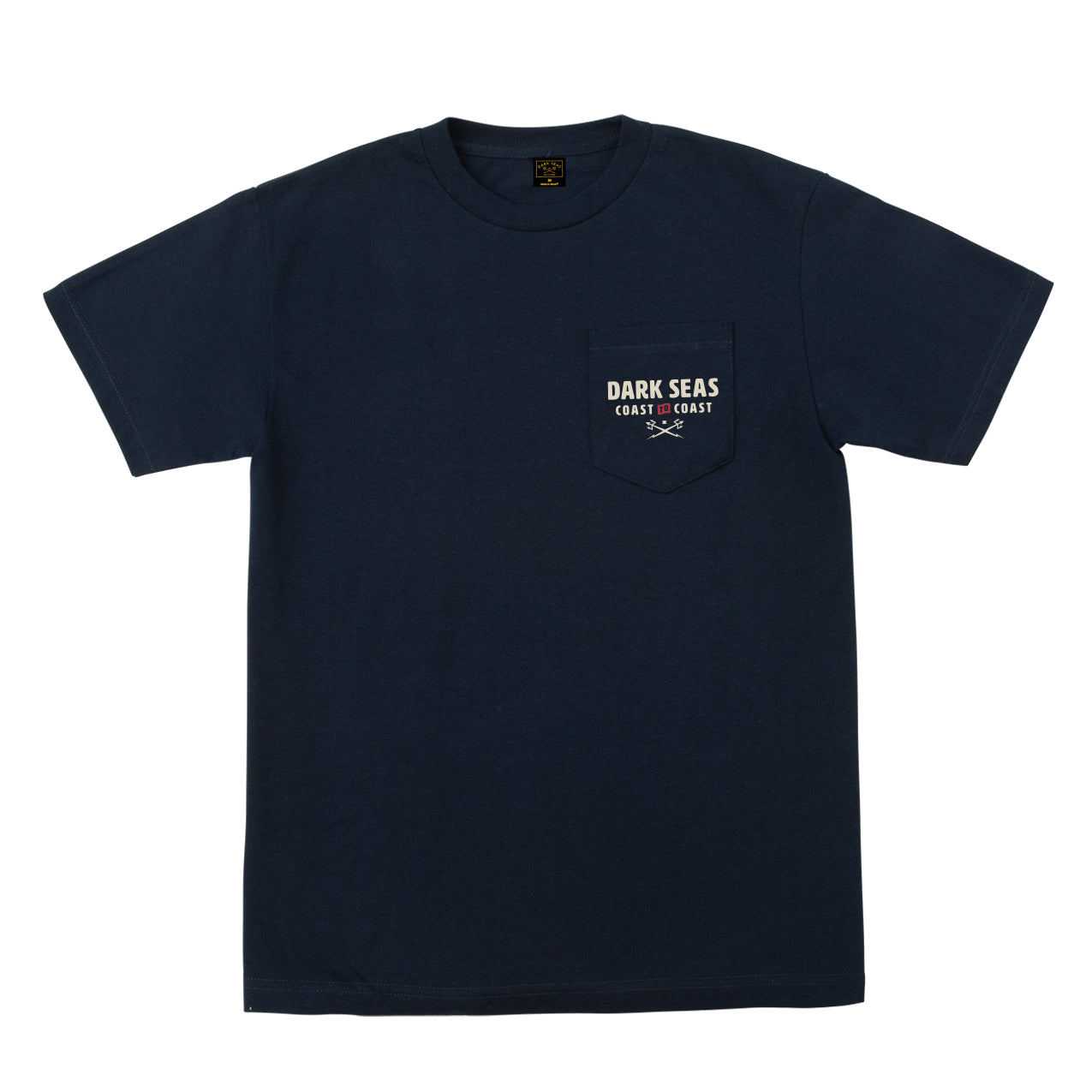 Dark Seas Men's Flagbearer Pkt Tee Navy T-Shirts