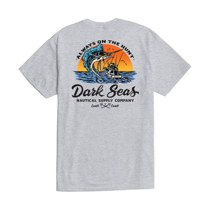 Dark Seas Men's Open Ocean Stock Pocket T-Shirt Heather Grey T-Shirts