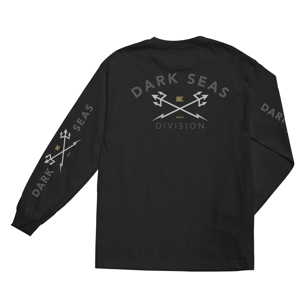 Dark Seas Men's Headmaster-Ls Tee Black T-Shirts