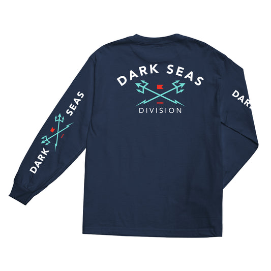 Dark Seas Men's Headmaster-Ls Tee Navy T-Shirts