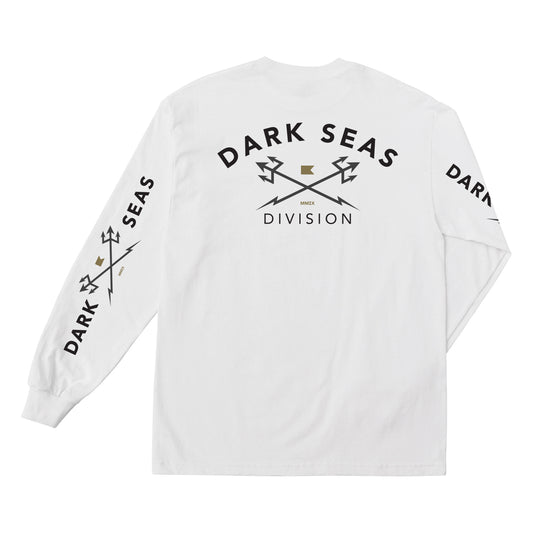 Dark Seas Men's Headmaster-Ls Tee White T-Shirts