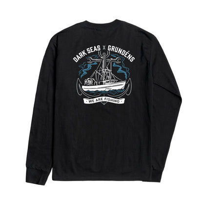 Dark Seas Men's Long Distance Ls Tee Black T-Shirts