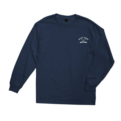 Dark Seas Men's Long Distance Ls Tee Navy T-Shirts