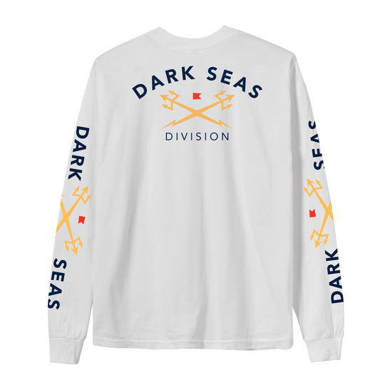 Dark Seas Men's Headmaster Iii Stock Ls T-Shirt White T-Shirts