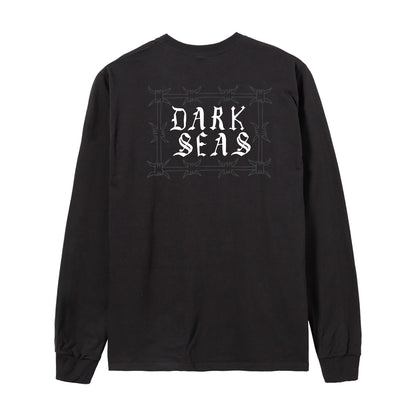 Dark Seas Men's Keep Out Stock Ls T-Shirt Black T-Shirts