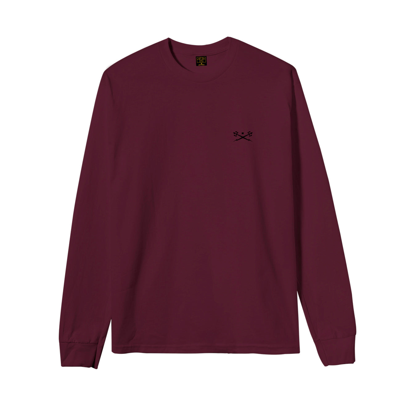 Dark Seas Men's Go-To Ii Stock Ls T-Shirt Burgundy T-Shirts