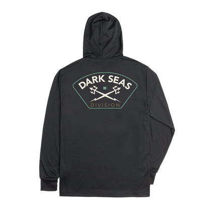 Dark Seas Men's Headmaster Iii Uv Hooded Ls T-Shirt Black T-Shirts