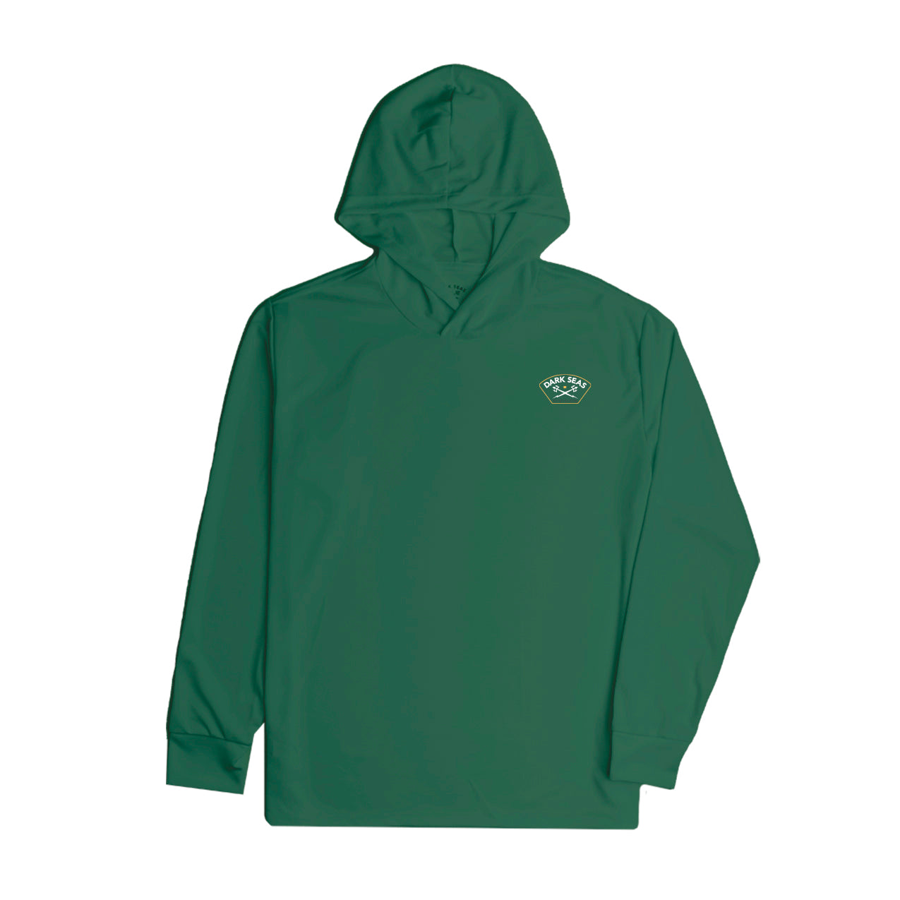 Dark Seas Men's Headmaster Iii Uv Hooded Ls T-Shirt Forest T-Shirts
