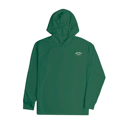 Dark Seas Men's Headmaster Iii Uv Hooded Ls T-Shirt Forest T-Shirts