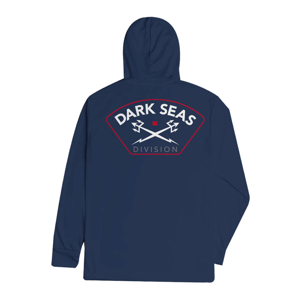 Dark Seas Men's Headmaster Iii Uv Hooded Ls T-Shirt Navy T-Shirts