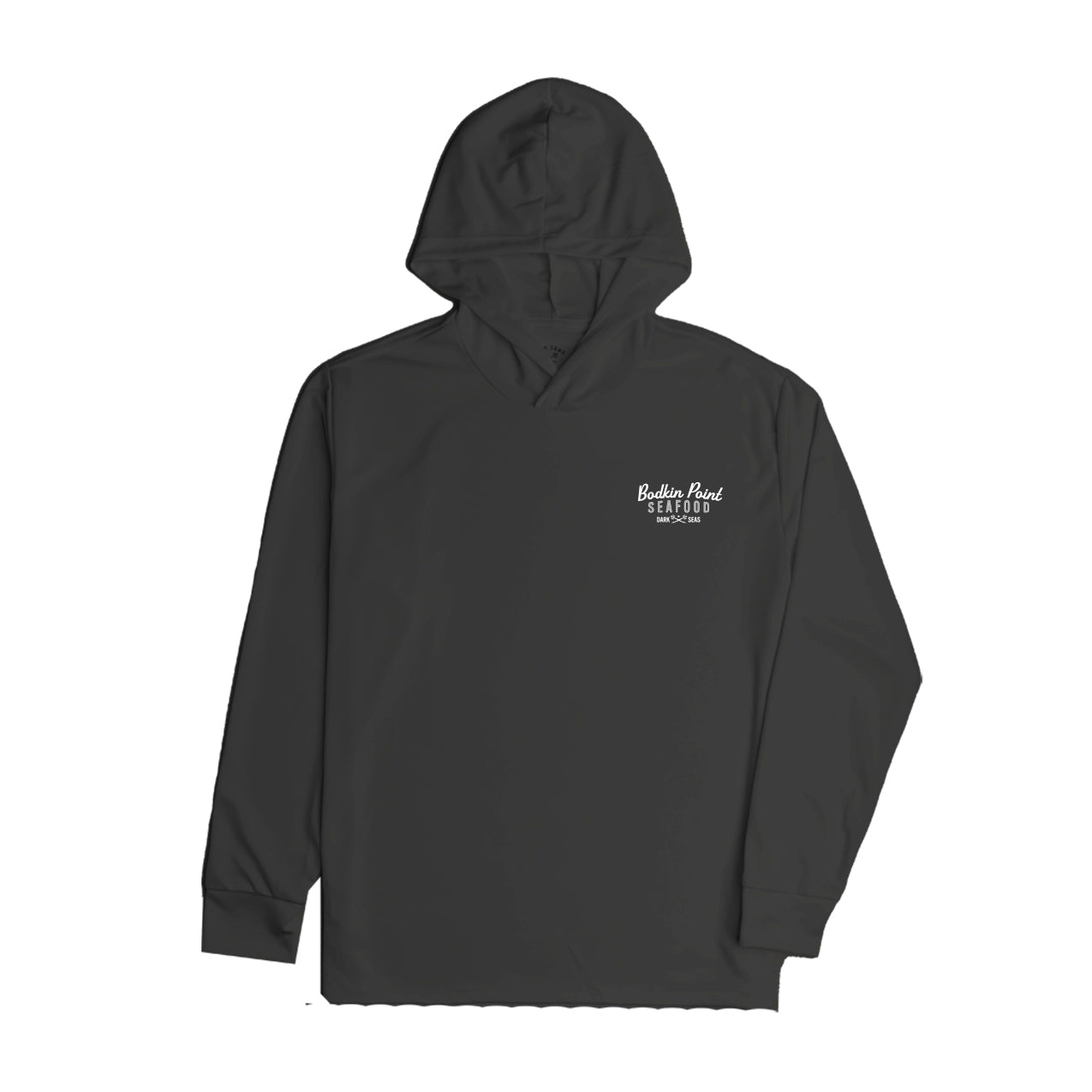 Dark Seas Men's Crab Stand-Uv Hooded Ls Tee Carbon T-Shirts