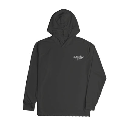 Dark Seas Men's Crab Stand-Uv Hooded Ls Tee Carbon T-Shirts