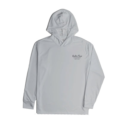 Dark Seas Men's Crab Stand-Uv Hooded Ls Tee Pearl Grey T-Shirts