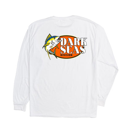 Dark Seas Men's Long Range-Uv Ls Tee White T-Shirts