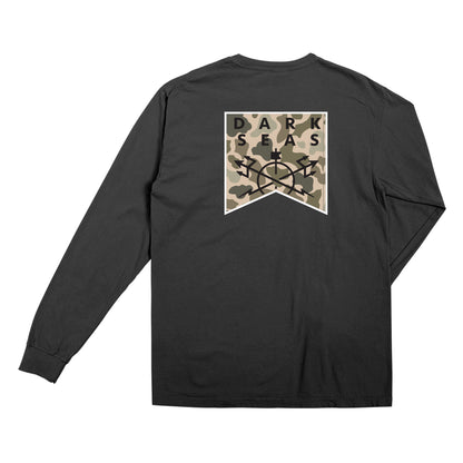 Dark Seas Men's Hunt Club-Ls Tee Black T-Shirts