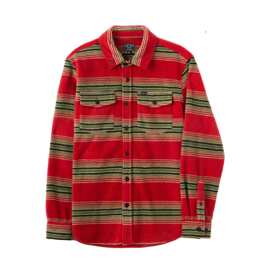 Dark Seas Men's Zulu Fleece Red Sweater