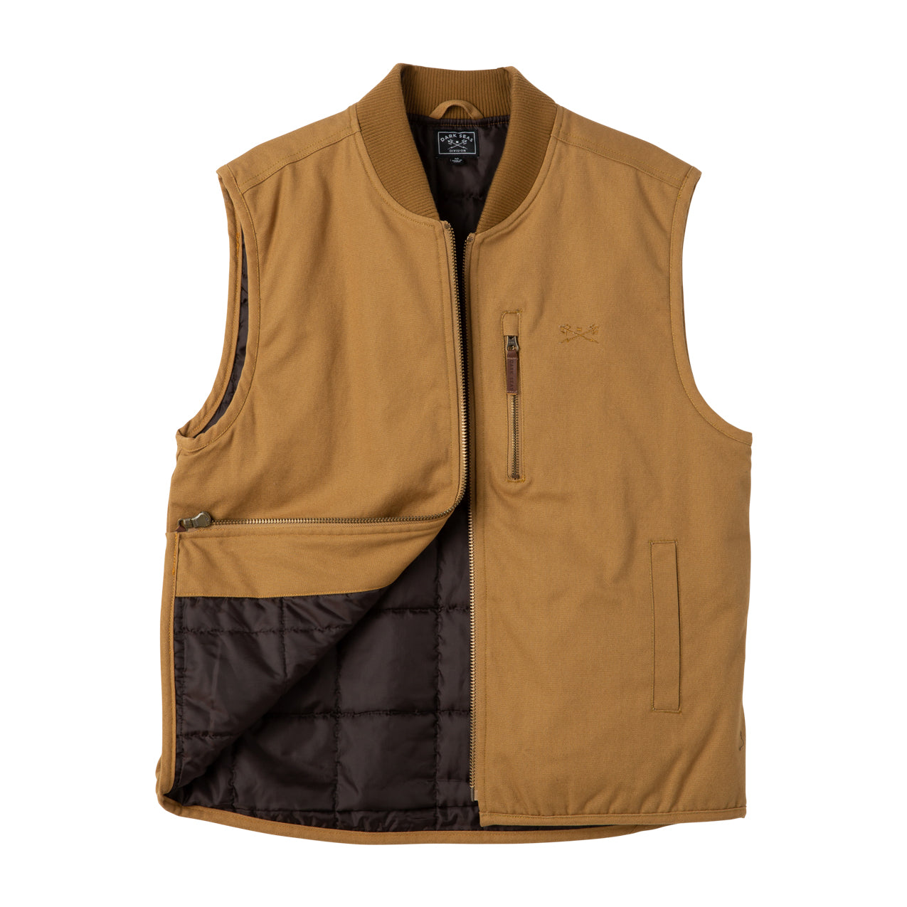 Dark Seas Men's Seamus Vests Bronze Jackets