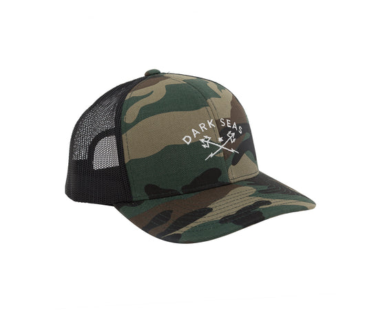 Dark Seas Men's Murre Hat Camo Black Hats