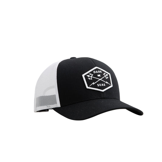 Dark Seas Men's Progress Hat Black White Hats