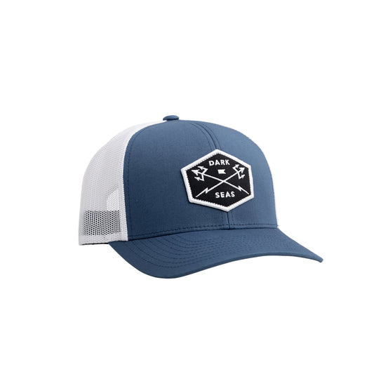 Dark Seas Men's Progress Hat Navy White Hats