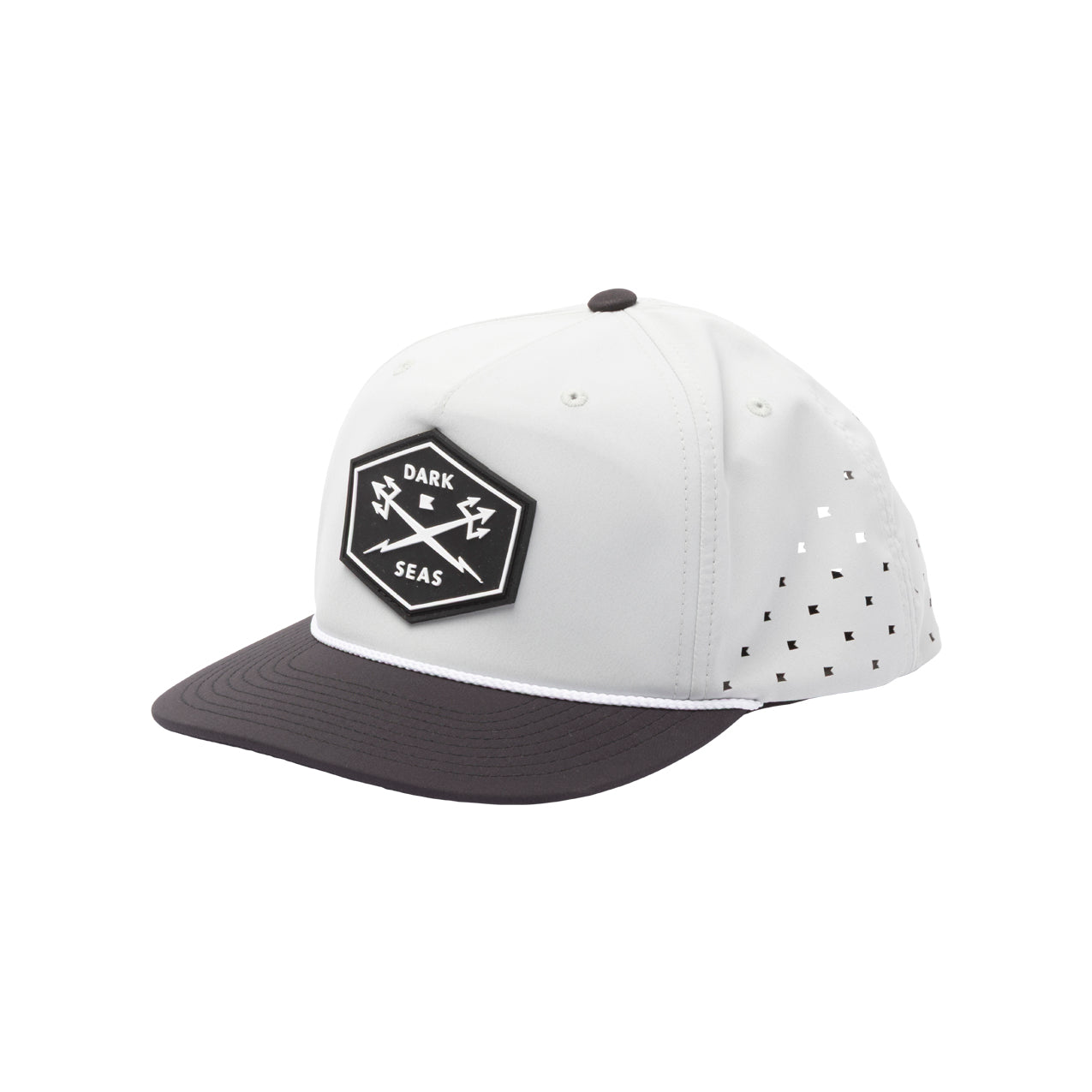 Dark Seas Men's Prog Tech Hat White Black Hats