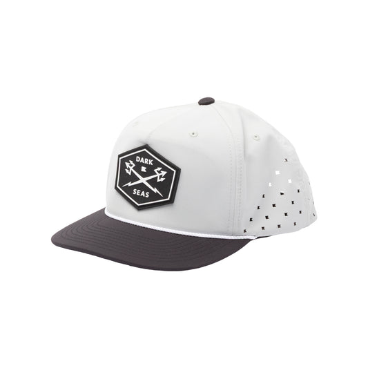 Dark Seas Men's Prog Tech Hat White Black Hats