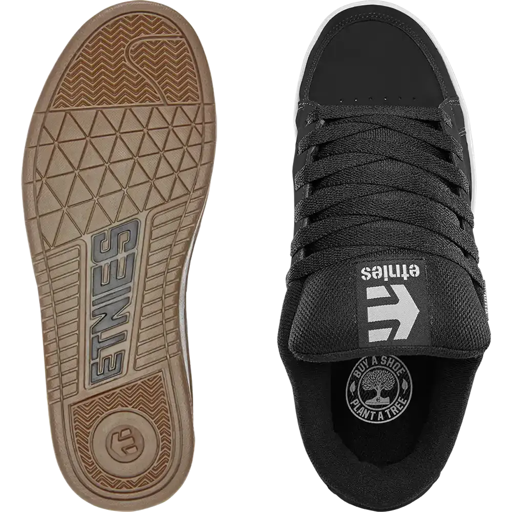 Etnies Mens Kingpin Black White Gum Shoes