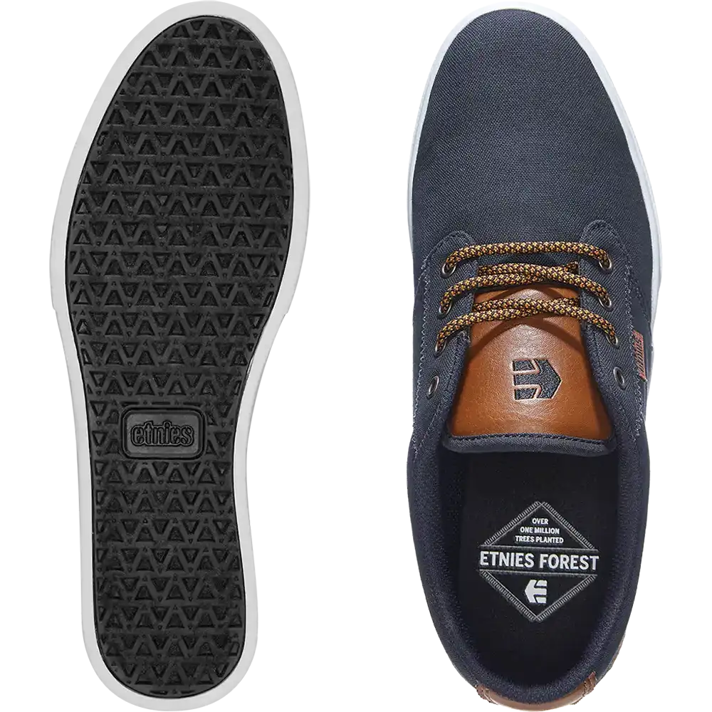 Etnies Mens Jameson 2 Eco Navy Tan White Shoes