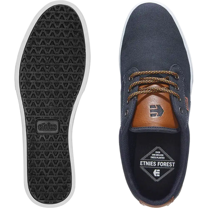 Etnies Mens Jameson 2 Eco Navy Tan White Shoes