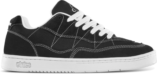 Etnies Mens Snake Black White Shoes