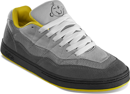 Etnies Mens Snake Grey Grey Yellow Shoes