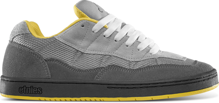 Etnies Mens Snake Grey Grey Yellow Shoes