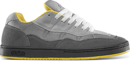 Etnies Mens Snake Grey Grey Yellow Shoes