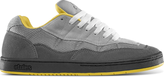 Etnies Mens Snake Grey Grey Yellow Shoes